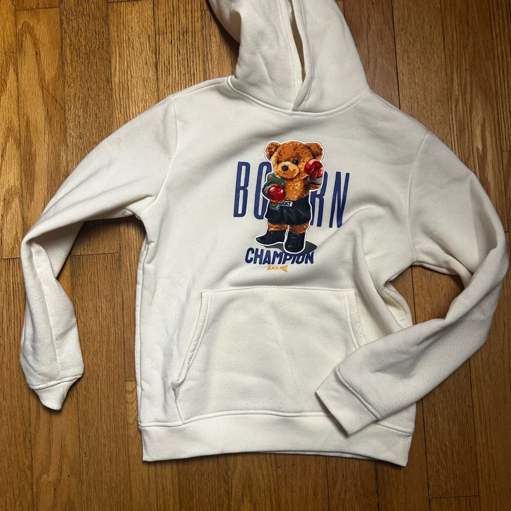 Born Champion Kids' White Hoodie